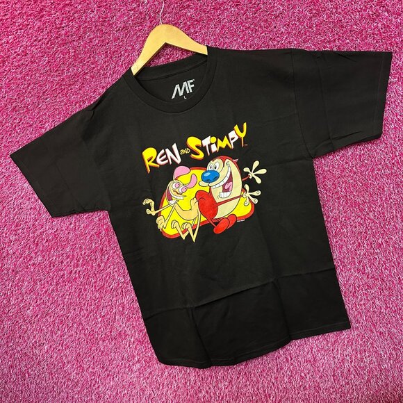 Ren and Stimpy Butt Buddy Animated Series Nickelodeon Tee L - Picture 3 of 4